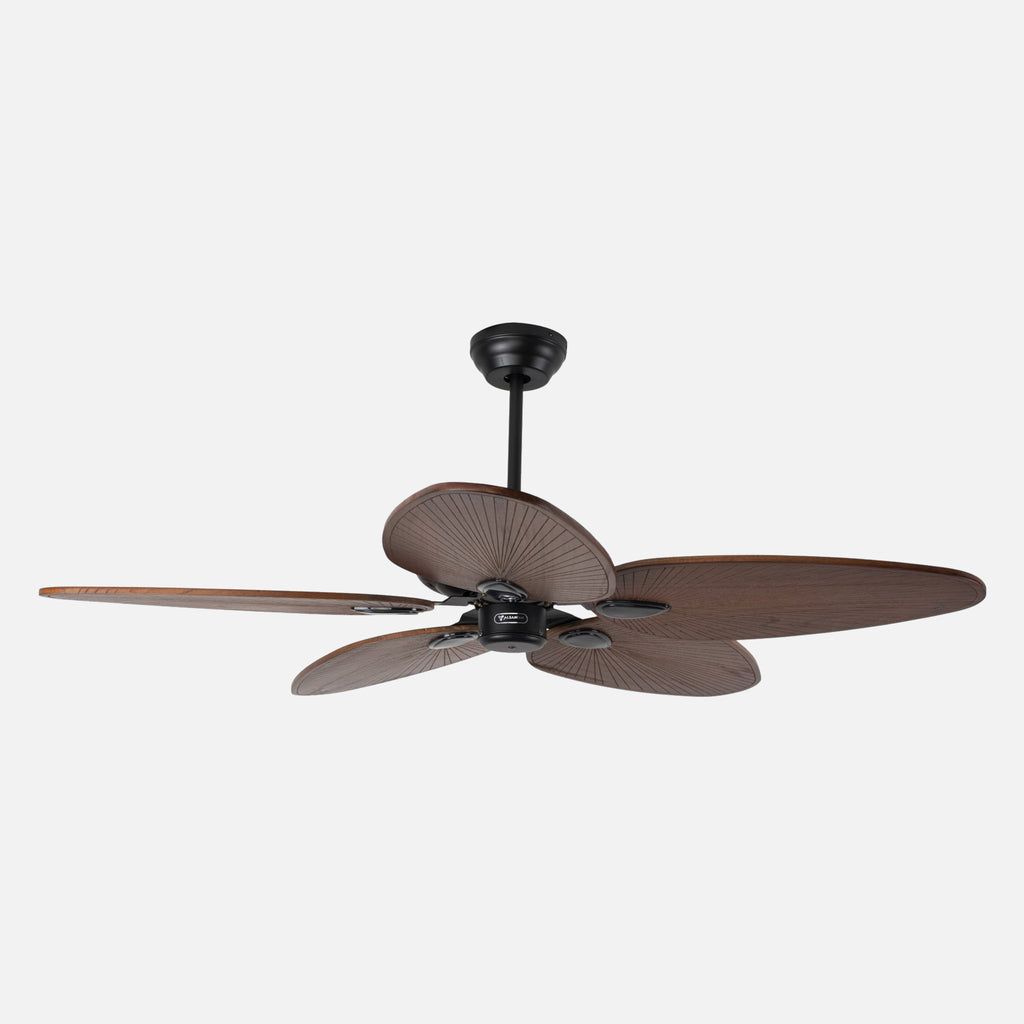 Galata Black Motor Brown Wing No Light Wall Controlled 132cm Ceiling Fan