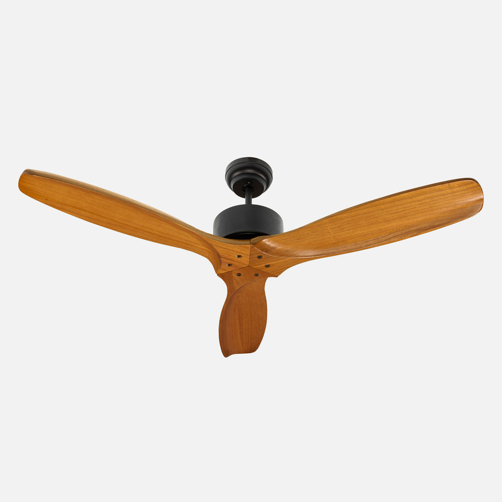 Hardwood Medium Siyah Motorlu Kahverengi Kanatlı Aydınlatmasız Duvar Kumandalı 132cm Tavan Vantilatörü