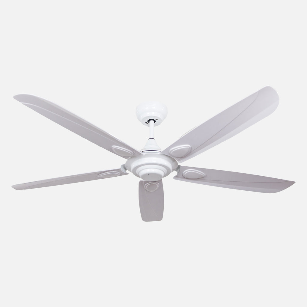 White 140cm Ceiling Fan with Remote Control, No Light