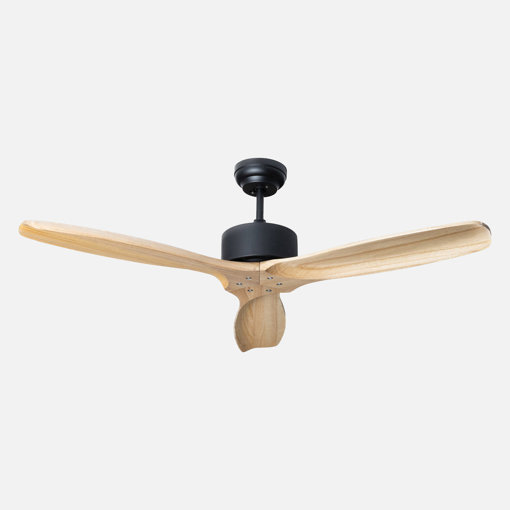Hardwood Siyah Motorlu Kremrengi Kanatlı Aydınlatmasız Duvar Kumandalı 132cm Tavan Vantilatörü