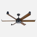 Istanbul Black Motor Brown Winged Illuminated Remote Control 235cm Ceiling Fan