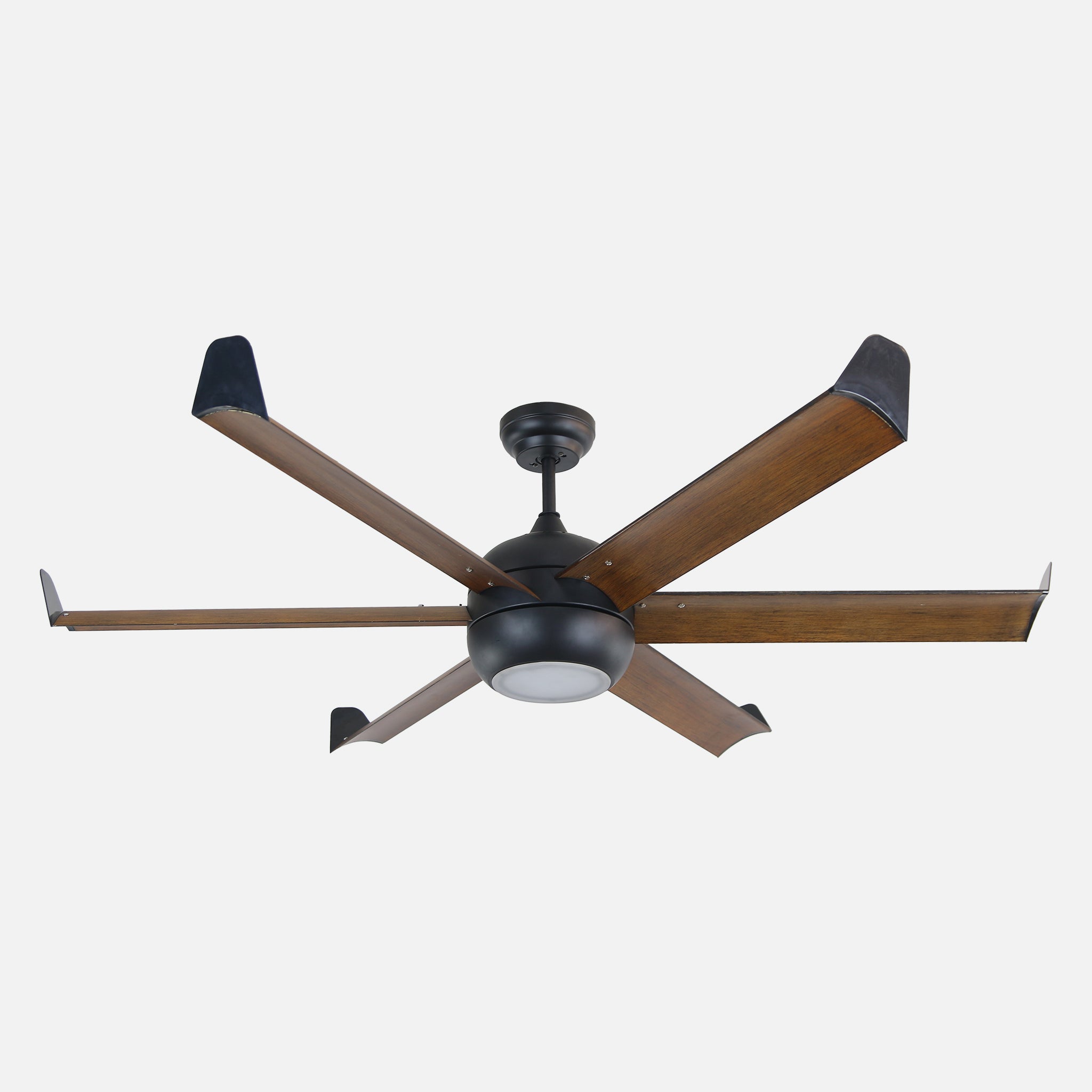 Istanbul Black Motor Brown Winged Illuminated Remote Control 235cm Ceiling Fan