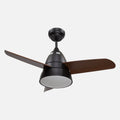 Atom Black Motor Brown Blade Illuminated Remote Controlled 96cm Ceiling Fan