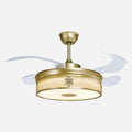 Laleli Yellow Motorized Transparent Blade Illuminated Remote Control 107cm Ceiling Fan
