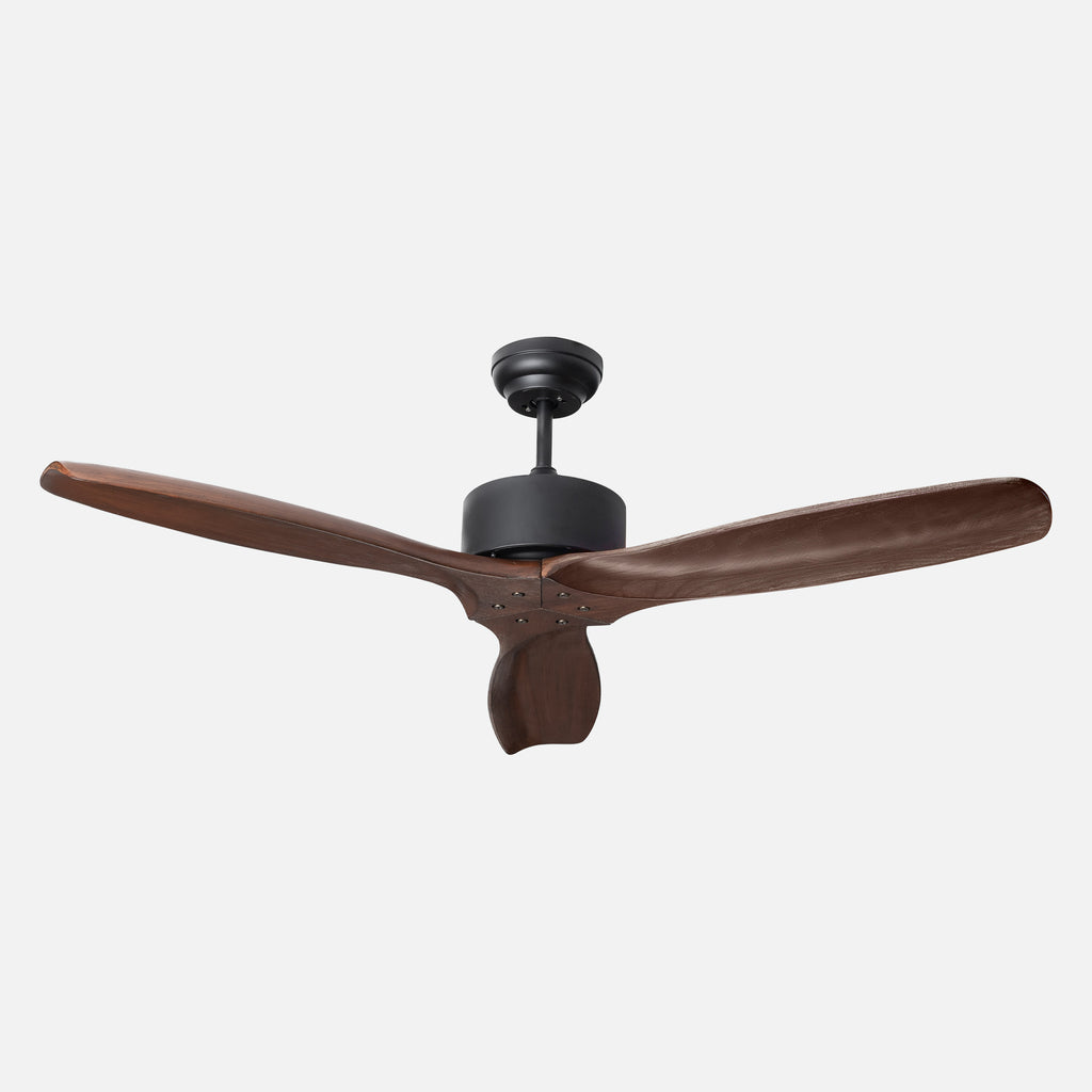 Hardwood Siyah Motorlu Kahverengi Kanatlı Aydınlatmasız Duvar Kumandalı 132cm