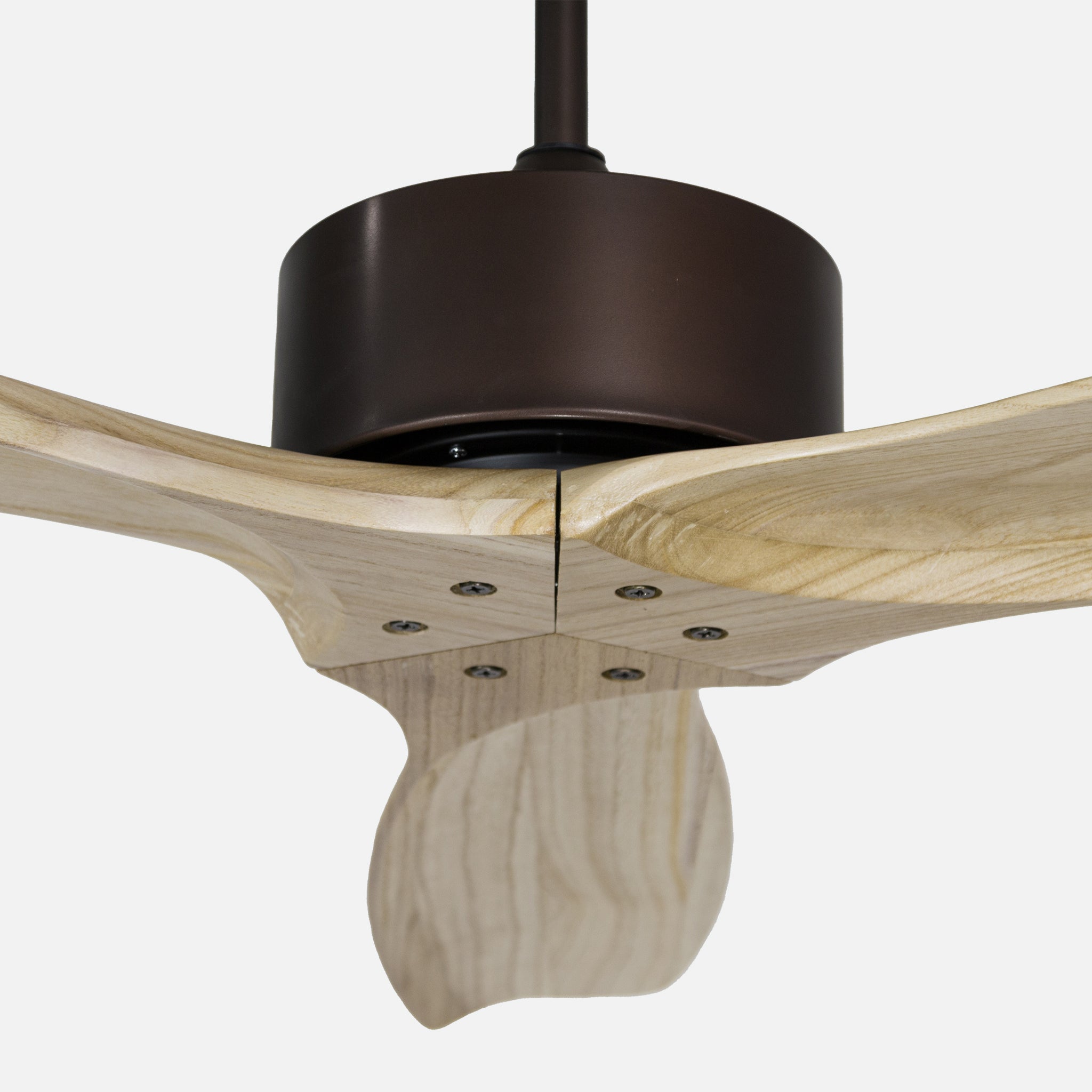 Hardwood Kahverengi Motorlu Krem Rengi Kanatlı Aydınlatmasız Uzaktan Kumandalı 132cm Tavan Vantilatörü
