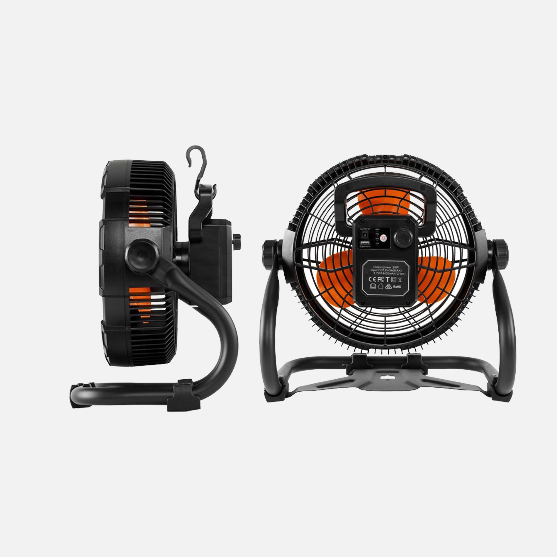 Hürkuş Şarjlı Aydınlatmalı Powerbank'li 14400 Mah 30cm Taşınabilir Fan