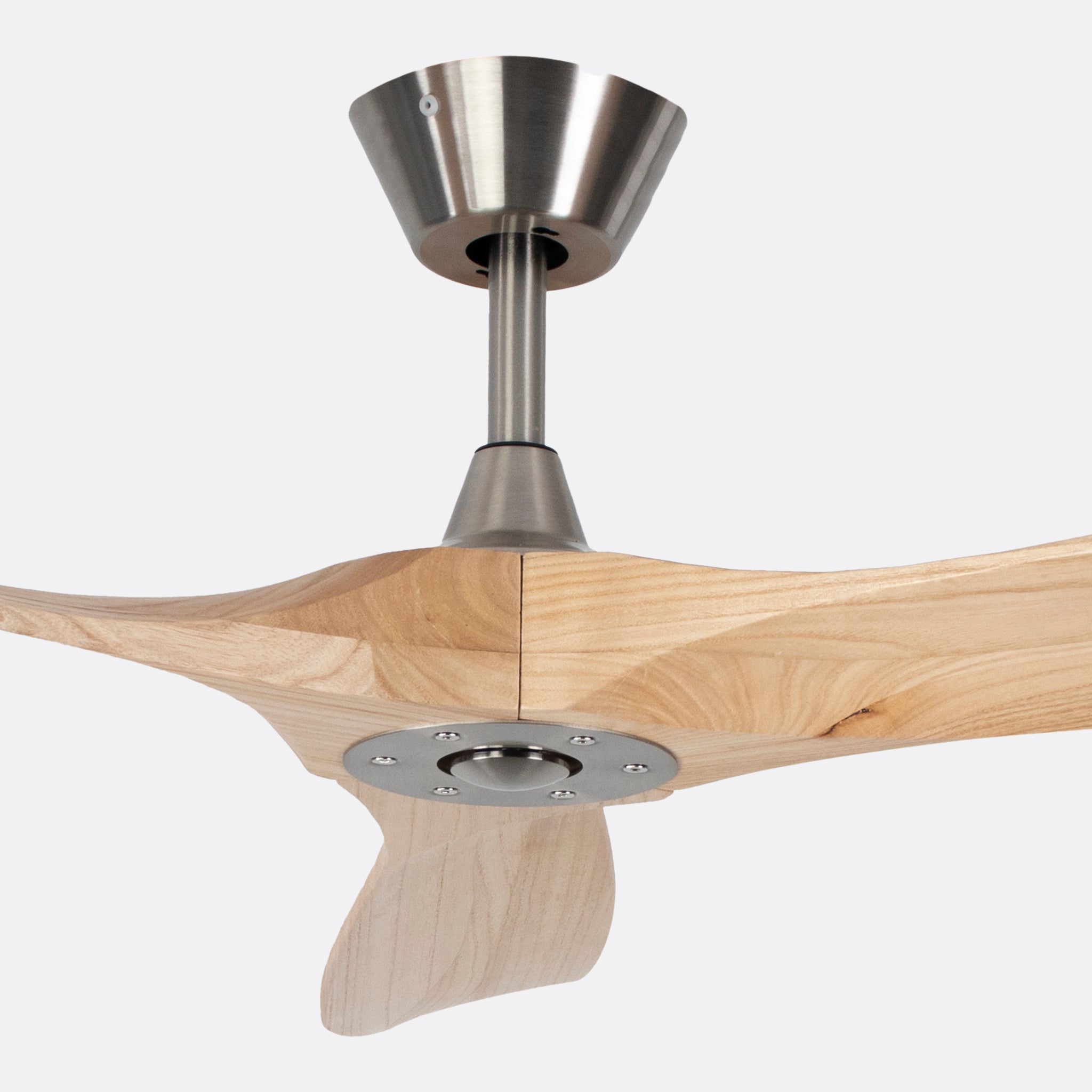 Sherwood Gray Motorized Cream-Colored Blade Unlit Remote Controlled 132cm Ceiling Fan