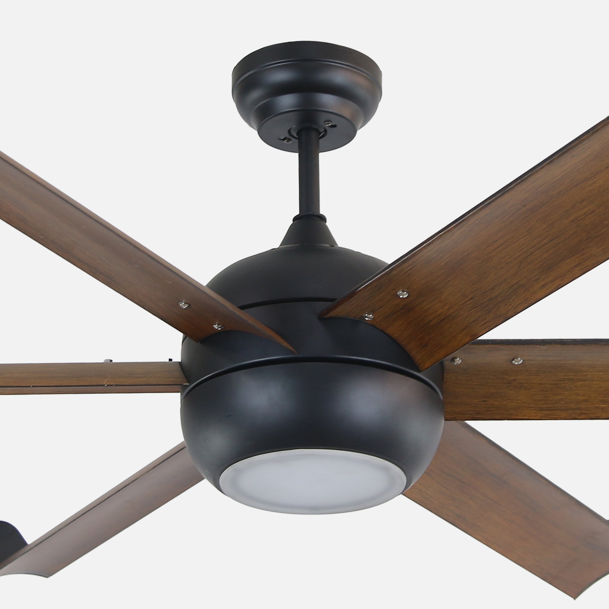 Istanbul Black Motor Brown Winged Illuminated Remote Control 235cm Ceiling Fan