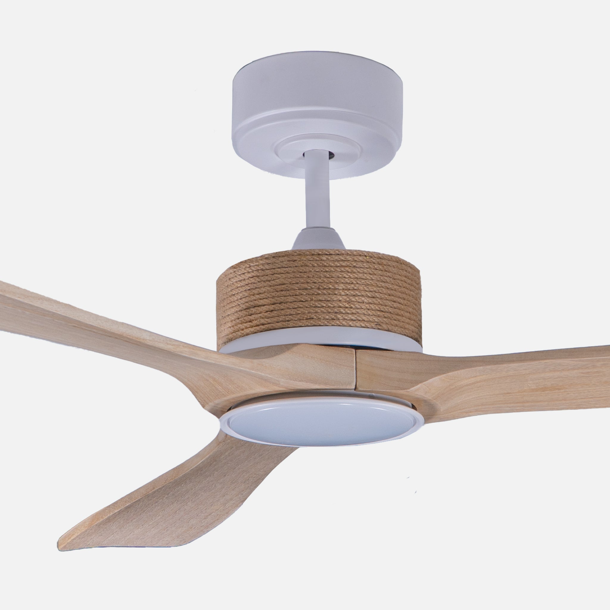 Mugla White Illuminated Remote Controlled 132cm Ceiling Fan