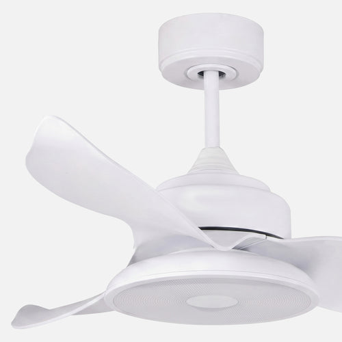 Melodi 96cm Ceiling Fan with White Lighting, Remote Control and Bluetooth