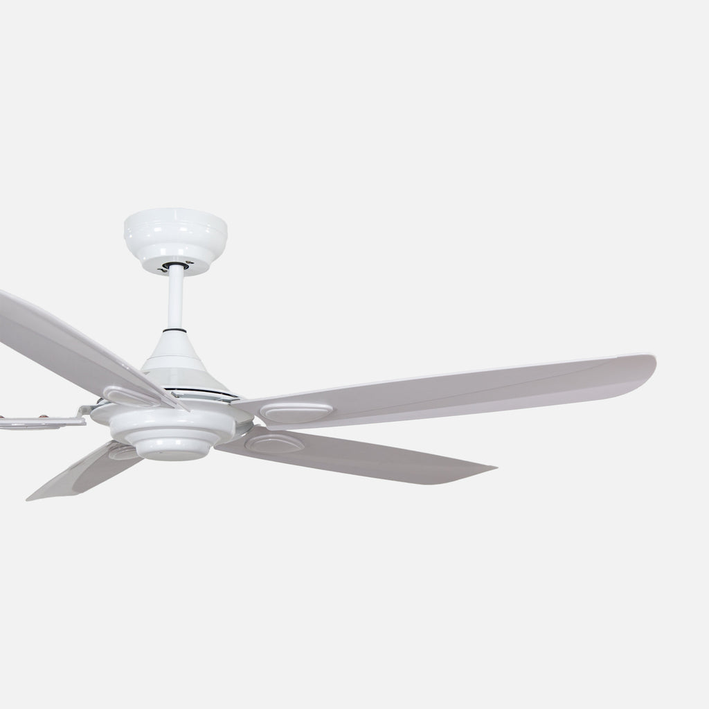 White 140cm Ceiling Fan with Remote Control, No Light