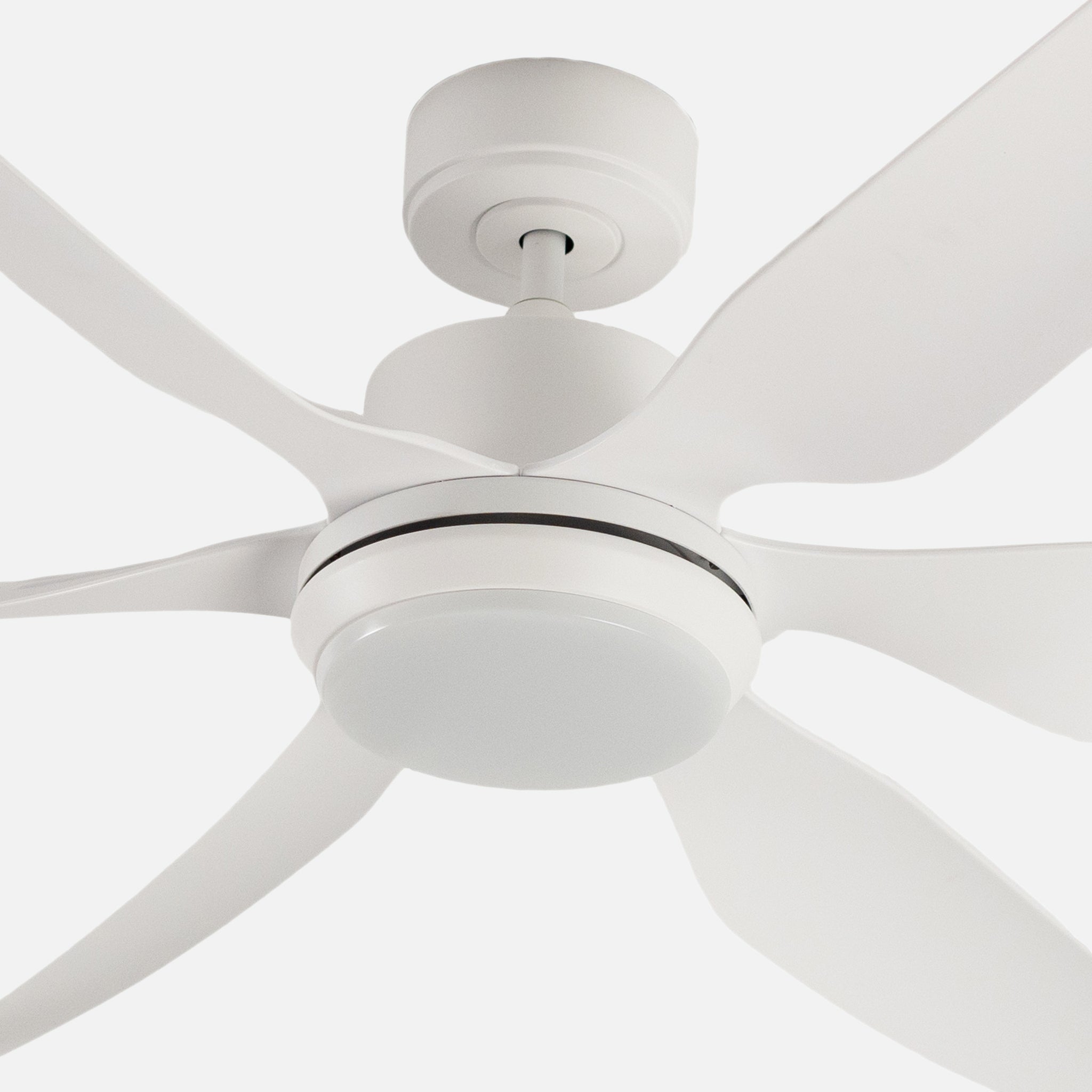 Ürgüp White Illuminated Remote Controlled 168cm Ceiling Fan