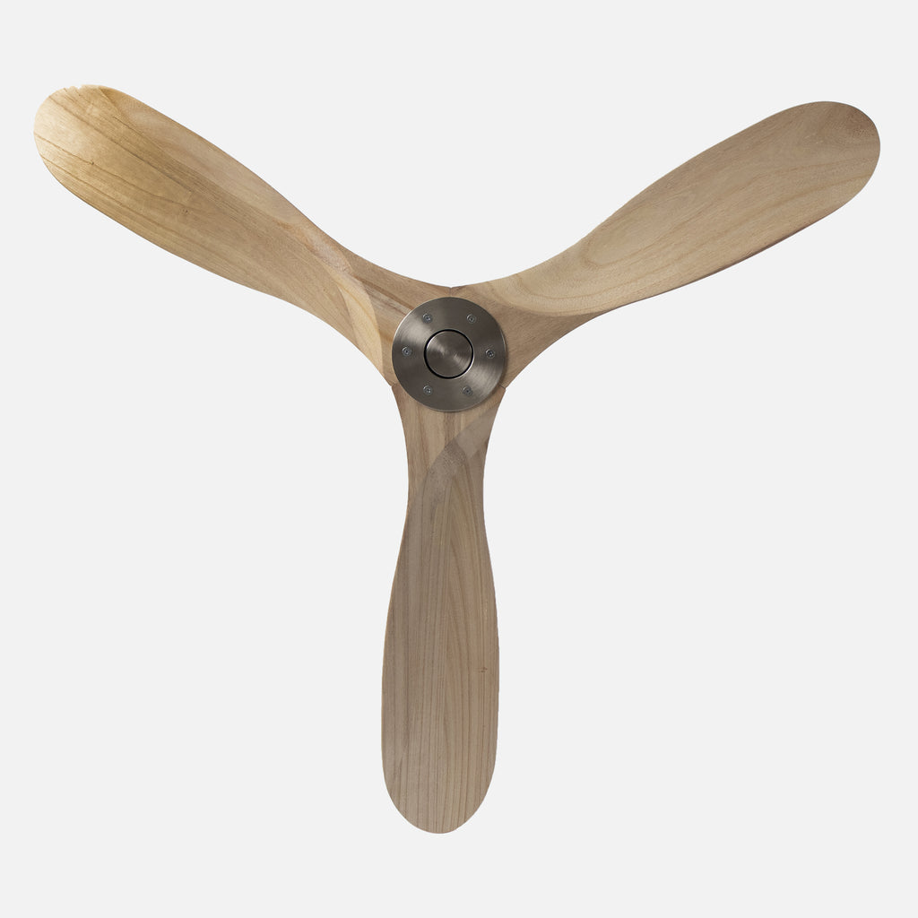 Sherwood Gray Motorized Cream-Colored Blade Unlit Remote Controlled 132cm Ceiling Fan