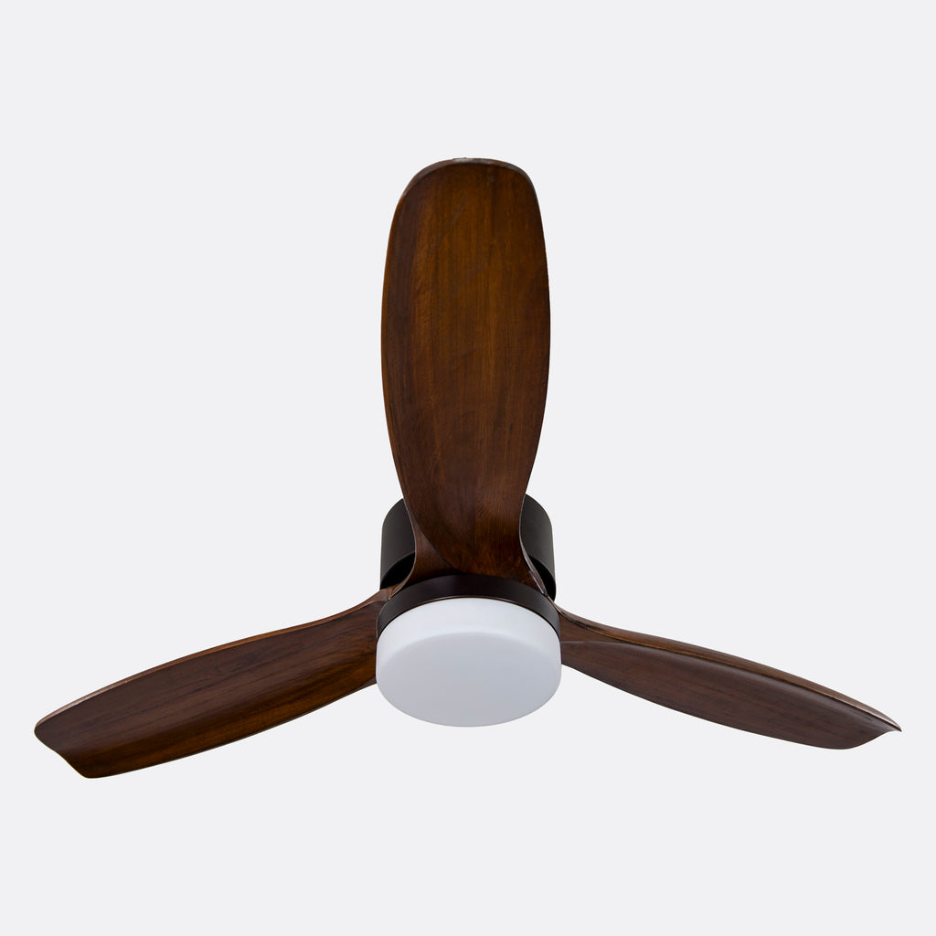 Modern Kahverengi Aydınlatmalı Uzaktan Kumandalı 132cm Tavan Vantilatörü.