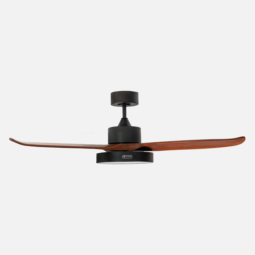 Darkwind Siyah Motorlu Kahverengi Kanatlı Aydınlatmalı Uzaktan Kumandalı 122cm Tavan Vantilatörü.