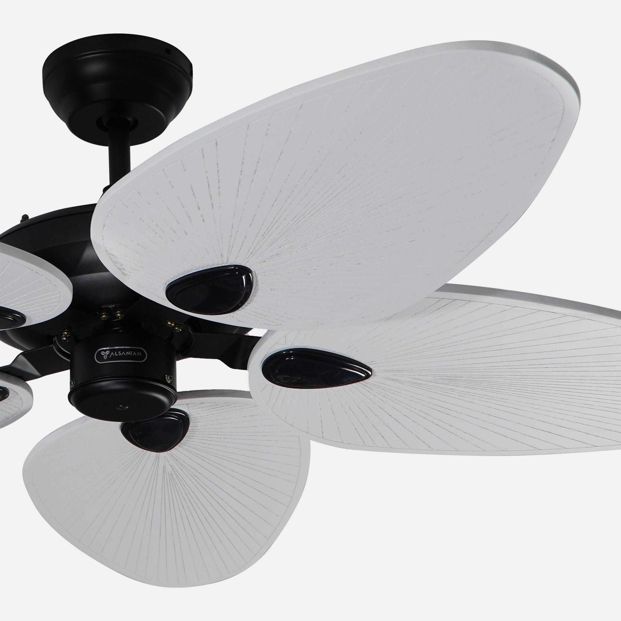 Galata Black Motor Brown Wing No Light Wall Controlled 132cm Ceiling Fan