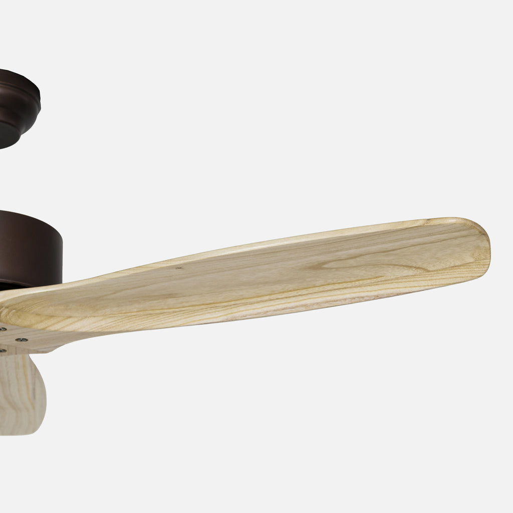 Hardwood Kahverengi Motorlu Krem Rengi Kanatlı Aydınlatmasız Uzaktan Kumandalı 132cm Tavan Vantilatörü.