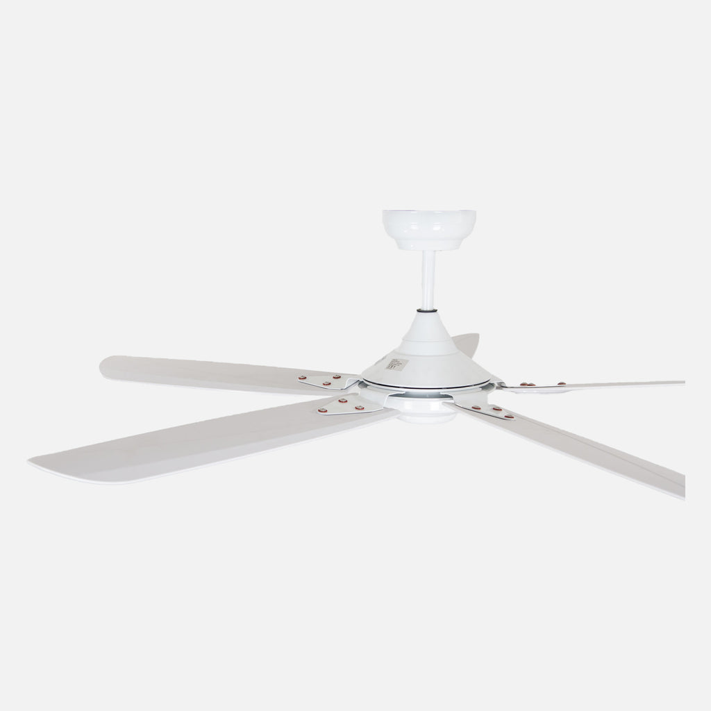 White 140cm Ceiling Fan with Remote Control, No Light