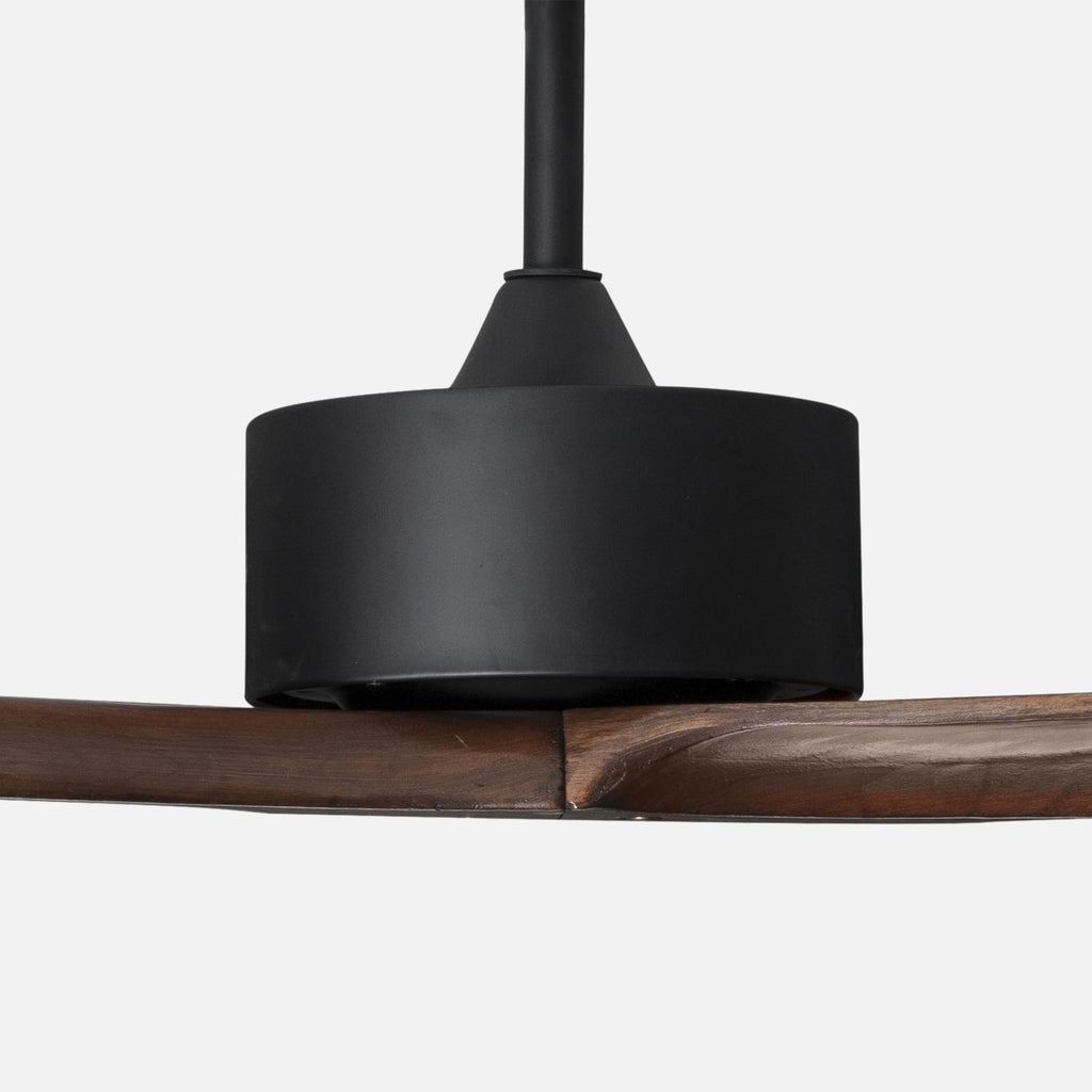 Hardwood Siyah Motorlu Kahverengi Kanatlı Aydınlatmasız Duvar Kumandalı 132cm