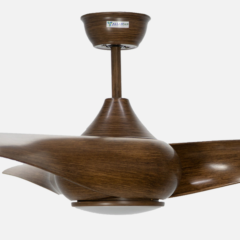 Hisar Brown Remote Controlled 132cm Ceiling Fan with Light