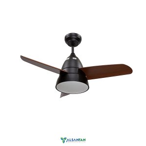 Atom Siyah Motorlu Kahverengi Kanatlı Aydınlatmalı Uzaktan Kumandalı 96cm Tavan Vantilatörü