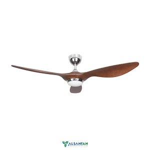 Bosphorus Gri Motorlu Kahverengi Kanatlı Aydınlatmalı Uzaktan Kumandalı 132cm Tavan Vantilatörü