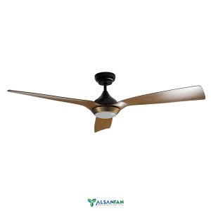 Chic Siyah Motorlu Kahverengi Kanatlı Aydınlatmalı Uzaktan Kumandalı 132cm Tavan Vantilatörü