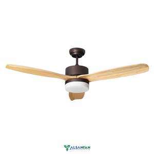 Modern Kahverengi Motorlu Kremrengi Kanatlı Aydınlatmalı Uzaktan Kumandalı 132cm Tavan Vantilatörü