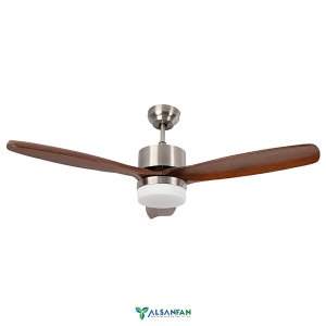 Modern Gri Motorlu Kahverengi Kanatlı Aydınlatmalı Uzaktan Kumandalı 132cm Tavan Vantilatörü