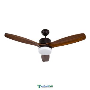 Modern Kahverengi Aydınlatmalı Uzaktan Kumandalı 132cm Tavan Vantilatörü