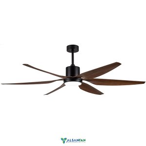 Urikaine Siyah Motorlu Kahverengi Kanatlı Aydınlatmalı Uzaktan Kumandalı 167.5cm Tavan Vantilatörü