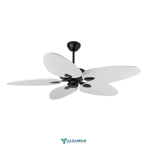 Galata Siyah Motorlu Beyaz Kanatlı Aydınlatmasız  132cm Tavan Vantilatörü