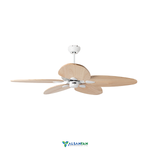 Galata Beyaz Motorlu Sarı Kanatlı Aydınlatmasız  132cm Tavan Vantilatörü