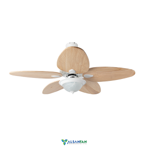 Galata Beyaz Motorlu Sarı Kanatlı Aydınlatmalı  132cm Tavan Vantilatörü