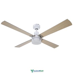 Pilot Beyaz Motorlu Kahverengi Kanatlı Aydınlatmalı Uzaktan Kumandalı 122cm Tavan Vantilatörü