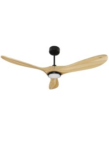 İzmir Siyah Motorlu Kremrengi Kanatlı Aydınlatmalı Uzaktan Kumandalı 132cm Tavan Vantilatörü