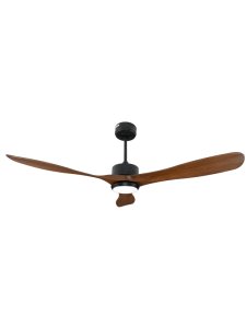 Bodrum Siyah Motorlu Kahverengi Kanatlı Siyah Aydınlatmalı Uzaktan Kumandalı 132cm Tavan Vantilatörü