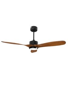 Bodrum Siyah Motorlu Kahverengi Kanatlı Siyah Aydınlatmalı Uzaktan Kumandalı 116cm Tavan Vantilatörü